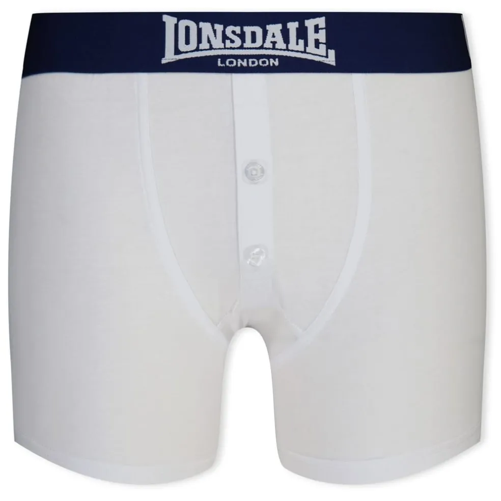 lonsdale 2 Pack Boxers Junior in White