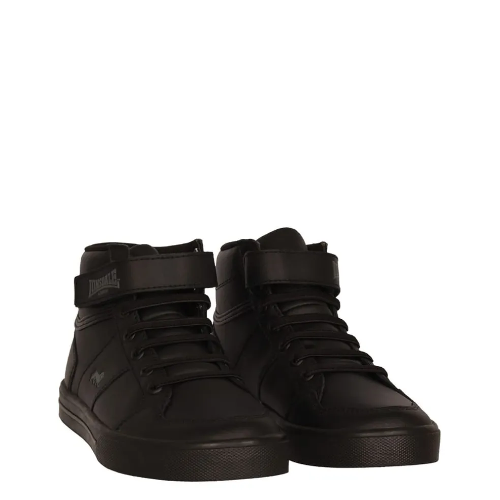 lonsdale Canons Childrens Hi Top Trainers in Black