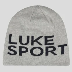 Luke 1977 Den Large Text Reversible Sport Beanie in Beige