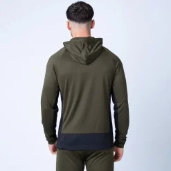 Luke 1977 Key Zip Through Hoodie in Green