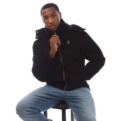 Luke 1977 Mallard 3 Short Quilted Jacket in Black