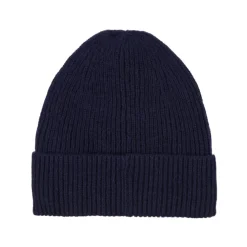 Luke 1977 Nash Knitted Rib Beanie in Navy