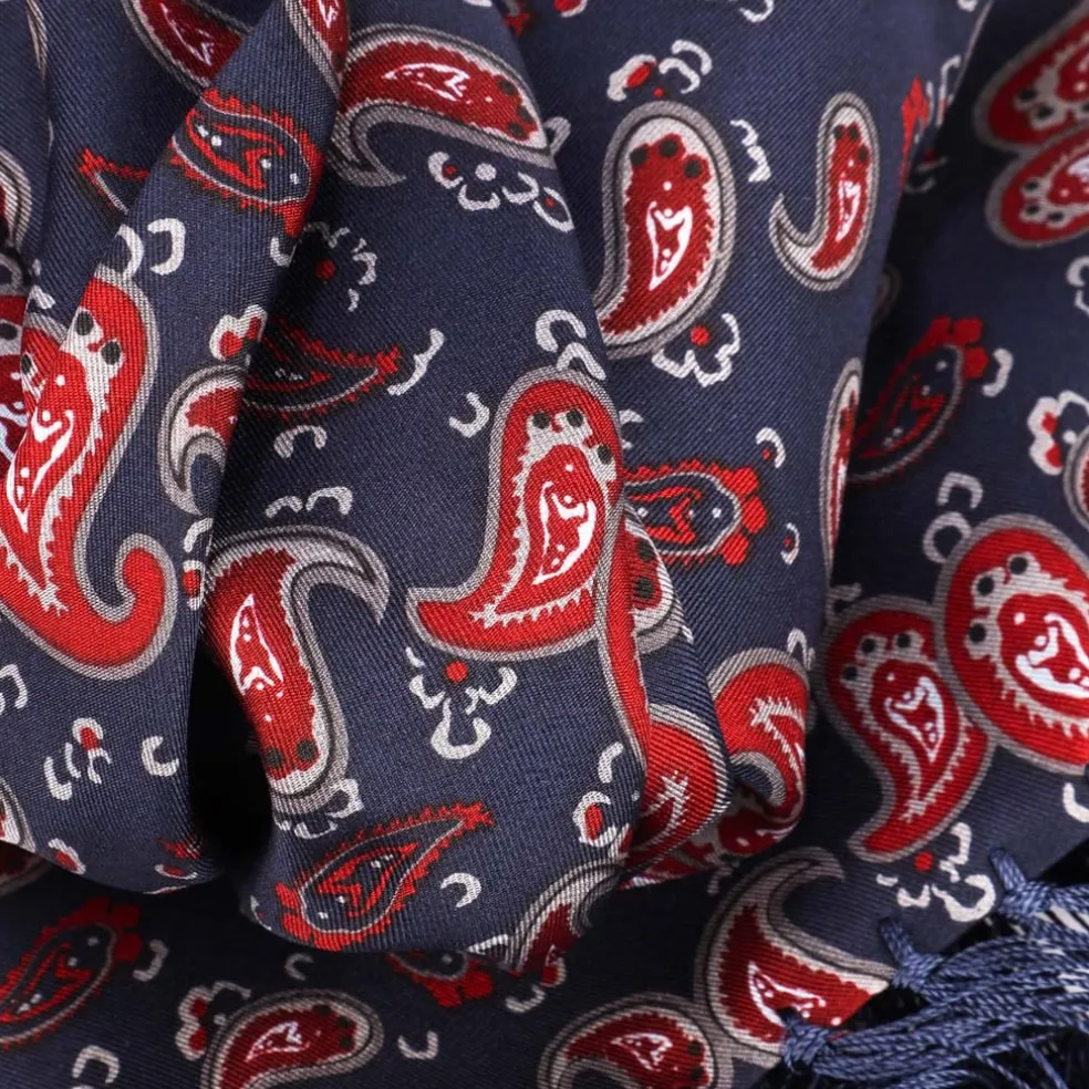 Luke 1977 Paisley One Scarf in Navy