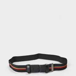 Luke Woven Belt in Black