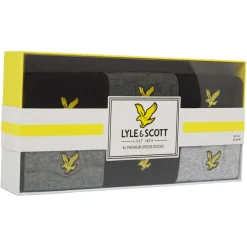 Lyle And Scott 6 Pack of Basic Dress Socks in Blue