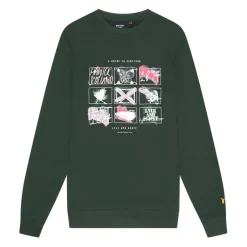 Lyle And Scott A Guide To Scotland Graphic Sweatshirt in Teal