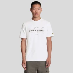 Lyle And Scott Anatomy Of Type Graphic T-Shirt in White