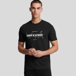 Lyle And Scott Anatomy Of Type Graphic T-Shirt in Black
