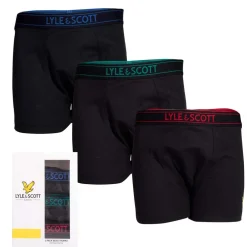 Lyle And Scott Boys Chadwick 3 Pack Trunks in Black