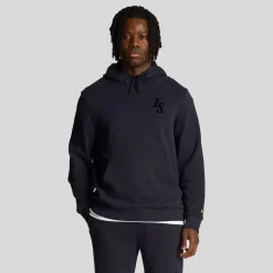 Lyle And Scott Club Emblem Hoodie in Navy