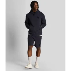 Lyle And Scott Club Emblem Hoodie in Navy