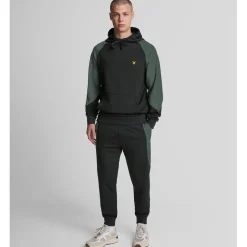 Lyle And Scott Colour Block Hoodie in Black
