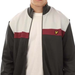 Lyle And Scott Colour Block Track Jacket in Grey