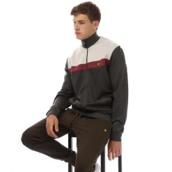 Lyle And Scott Colour Block Track Jacket in Grey
