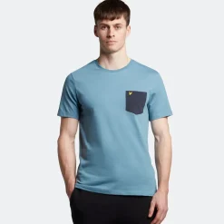 Lyle And Scott Contrast Pocket T-Shirt in Blue