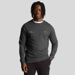 Lyle And Scott Co-Ordinate Print Crewneck Sweatshirt in Charcoal