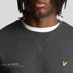Lyle And Scott Co-Ordinate Print Crewneck Sweatshirt in Charcoal