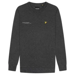 Lyle And Scott Co-Ordinate Print Crewneck Sweatshirt in Charcoal