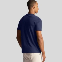 Lyle And Scott Co-Ordinate Print Plain T-Shirt in Navy