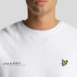 Lyle And Scott Co-Ordinate Print Crewneck Sweatshirt in White
