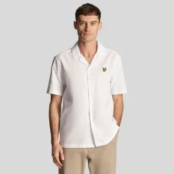 Lyle And Scott Cotton Poplin Resort Shirt in White