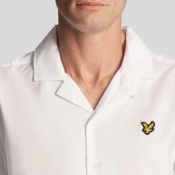 Lyle And Scott Cotton Poplin Resort Shirt in White