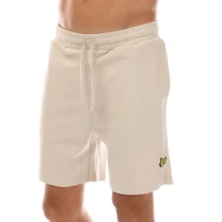 Lyle And Scott Crest Sweat Shorts in Cream