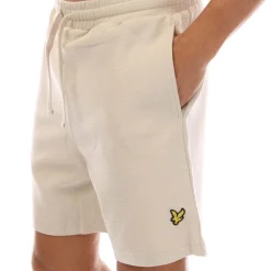 Lyle And Scott Crest Sweat Shorts in Cream