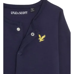 Lyle And Scott Crew Neck Long Sleeve Sleepsuit in Blue