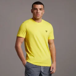 Lyle And Scott Crewneck T-Shirt in Yellow