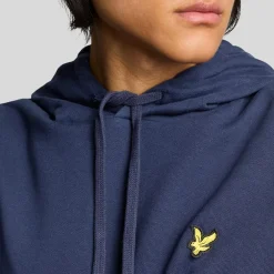 Lyle And Scott Eagle Head Pullover Hoodie in Navy