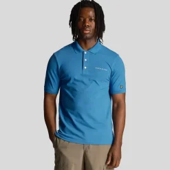 Lyle And Scott Embroidered Polo Shirt in Blue