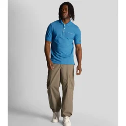 Lyle And Scott Embroidered Polo Shirt in Blue