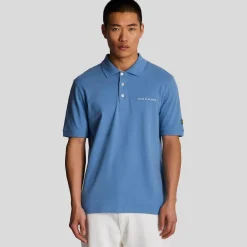 Lyle And Scott Embroidered Polo Shirt in Blue