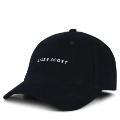 Lyle And Scott Embroidered Cord Cap in Black