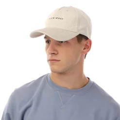 Lyle And Scott Embroidered Cord Cap in Cream