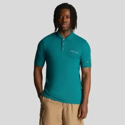Lyle And Scott Embroidered Polo Shirt in Green
