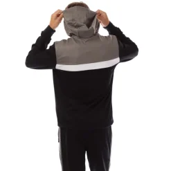 Lyle And Scott Fly Fleece Colour Block Hoodie in Black