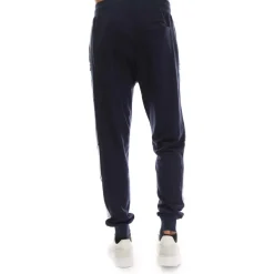 Lyle And Scott Fly Fleece Colour Block Tracksuit Bottoms in Navy