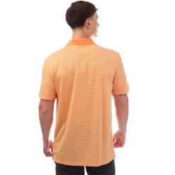 Lyle And Scott Golf Microstripe Polo Shirt in Orange