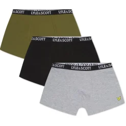 Lyle And Scott Juniors 3 Pack of Core Trunks in Multi colour