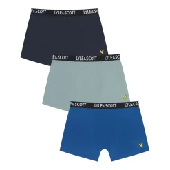 Lyle And Scott Juniors 3 Pack of Core Trunks in Blue