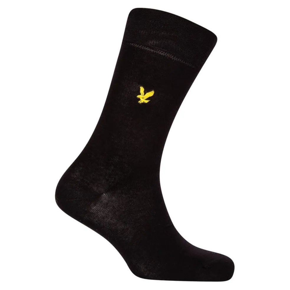 Lyle And Scott Liam 5 Pack Crew Socks in Black