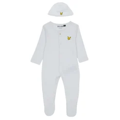 Lyle And Scott Long Sleeve Crew Neck Onesie in White