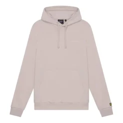 Lyle And Scott Loopback Embroidered Hoodie in Cream