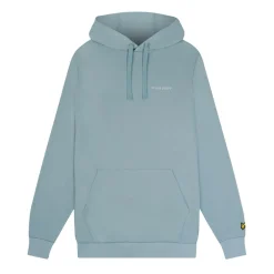 Lyle And Scott Loopback Embroidered Hoodie in Blue