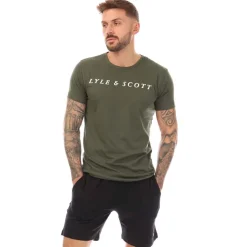 Lyle And Scott Mens Oakley T-Shirt & Short Set in Khaki