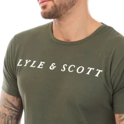 Lyle And Scott Mens Oakley T-Shirt & Short Set in Khaki
