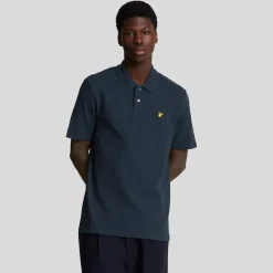 Lyle And Scott Micro Argyle Polo Shirt in Blue