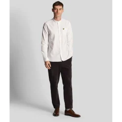 Lyle And Scott Oxford Grandad Shirt in White